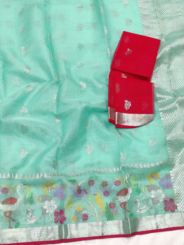 PURE SKIRT DESIGN ZARIKOTA HANDLOOM SAREE S-161 - Image 2