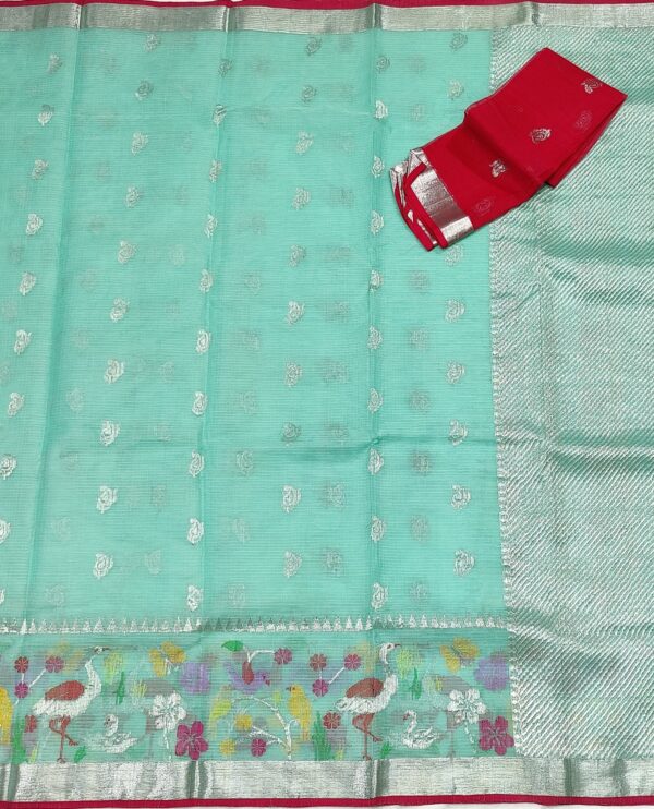 PURE SKIRT DESIGN ZARIKOTA HANDLOOM SAREE S-161 - Image 3
