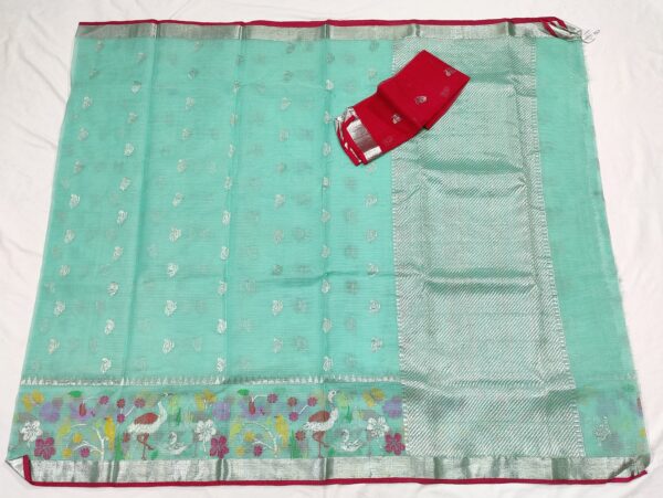 PURE SKIRT DESIGN ZARIKOTA HANDLOOM SAREE S-161 - Image 4