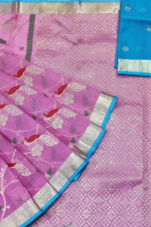 PURE ALL OVER JAAL ZARIKOTA HANDLOOM SAREE WITH BLOUSE_J365