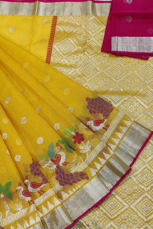 PURE SKIRT DESIGN ZARIKOTA HANDLOOM SAREE S-163