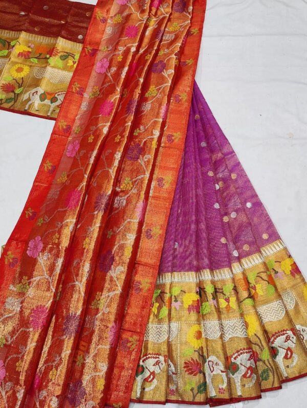 PURE ZARIKOTA HANDLOOM LEHANGA MATERIAL SET - L82