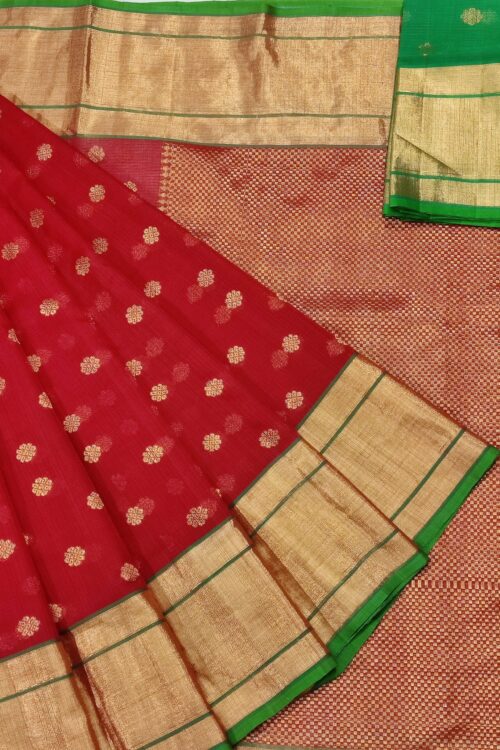 PURE ZARIKOTA HANDLOOM BUTA SAREE WITH BLOUSE B878