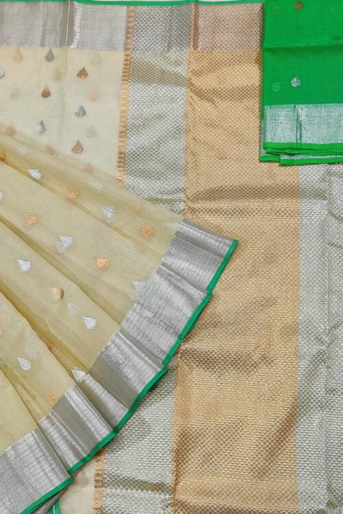 PURE ZARIKOTA HANDLOOM BUTA SAREE WITH BLOUSE B907