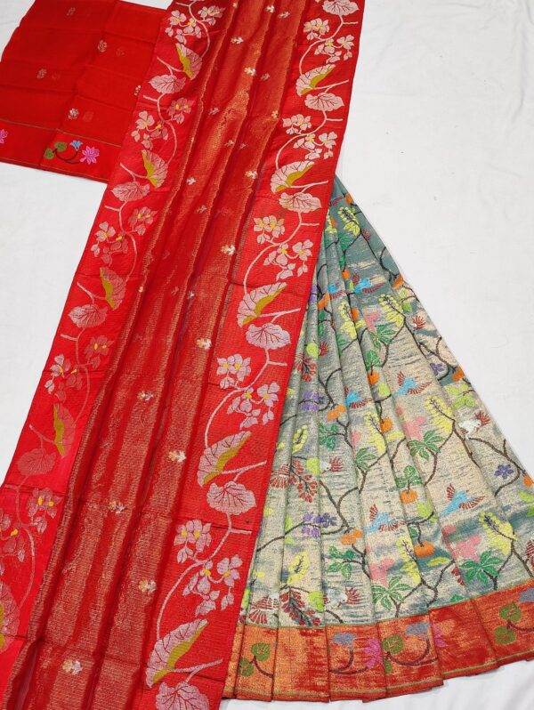 PURE ZARIKOTA HANDLOOM LEHANGA MATERIAL SET - L88