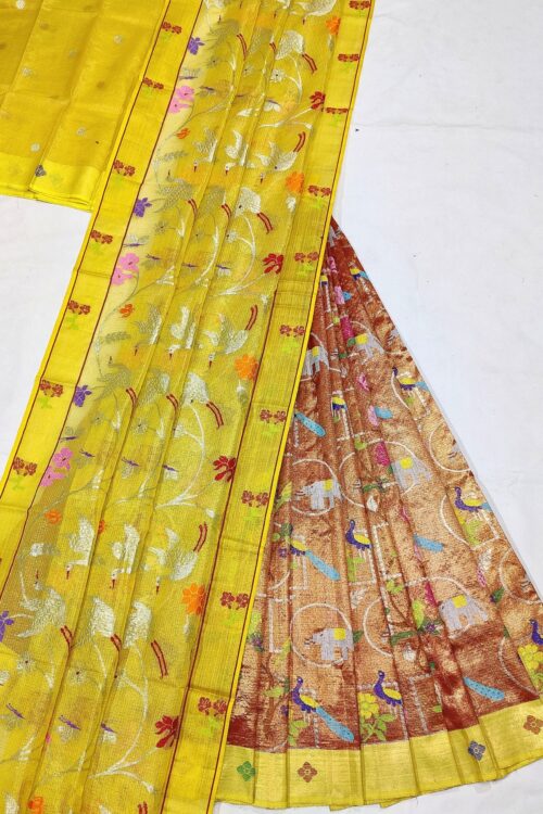 PURE ZARIKOTA HANDLOOM LEHANGA MATERIAL SET – L86