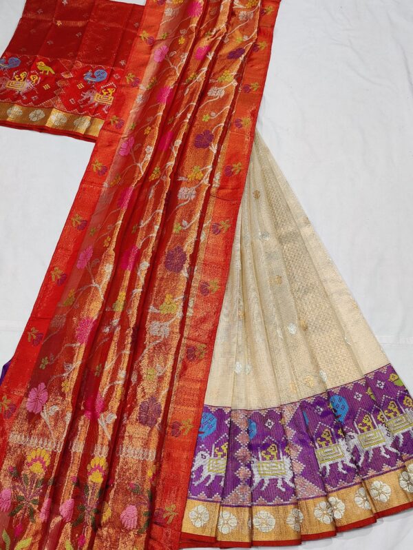 PURE ZARIKOTA HANDLOOM LEHANGA MATERIAL SET - L95