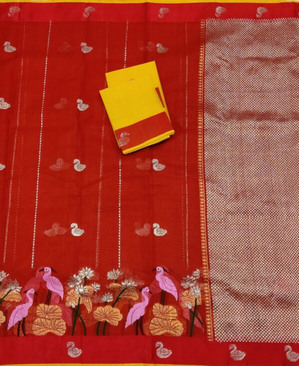 PURE SKIRT DESIGN ZARIKOTA HANDLOOM SAREE S-169 - Image 3