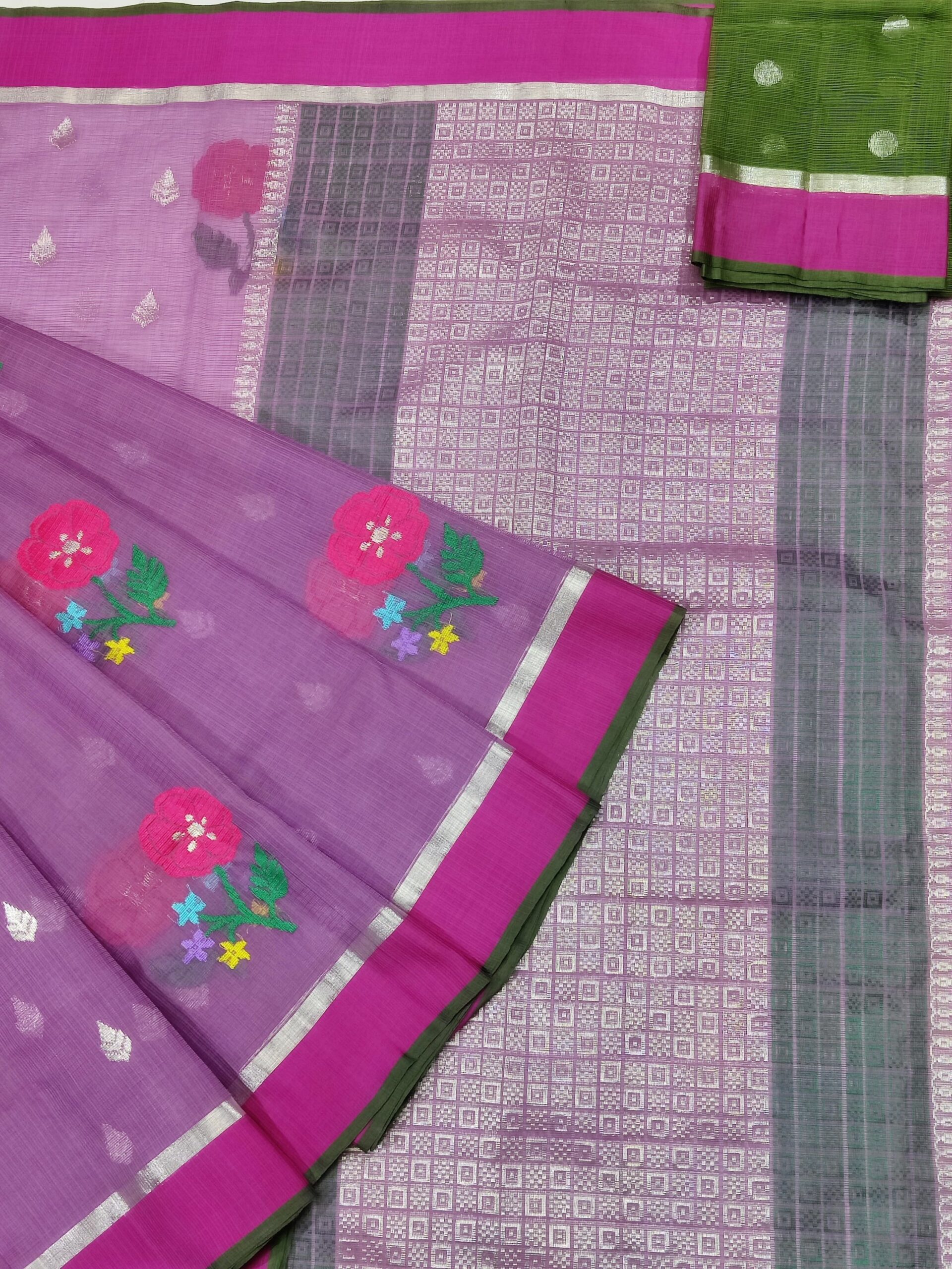 PURE ZARIKOTA HANDLOOM BUTA SAREE WITH BLOUSE B924