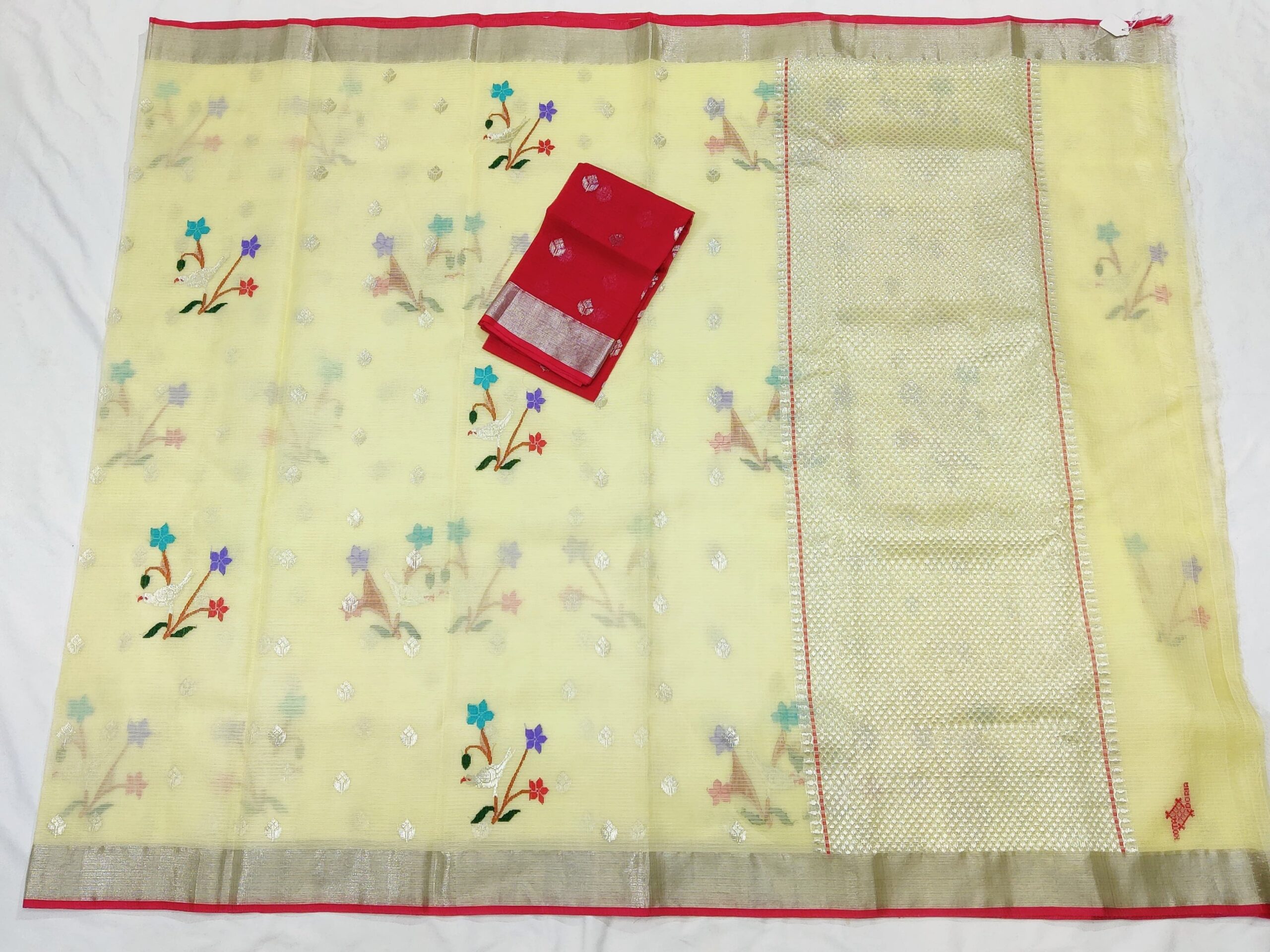 PURE ZARIKOTA HANDLOOM BUTA SAREE WITH BLOUSE B926 - Image 4