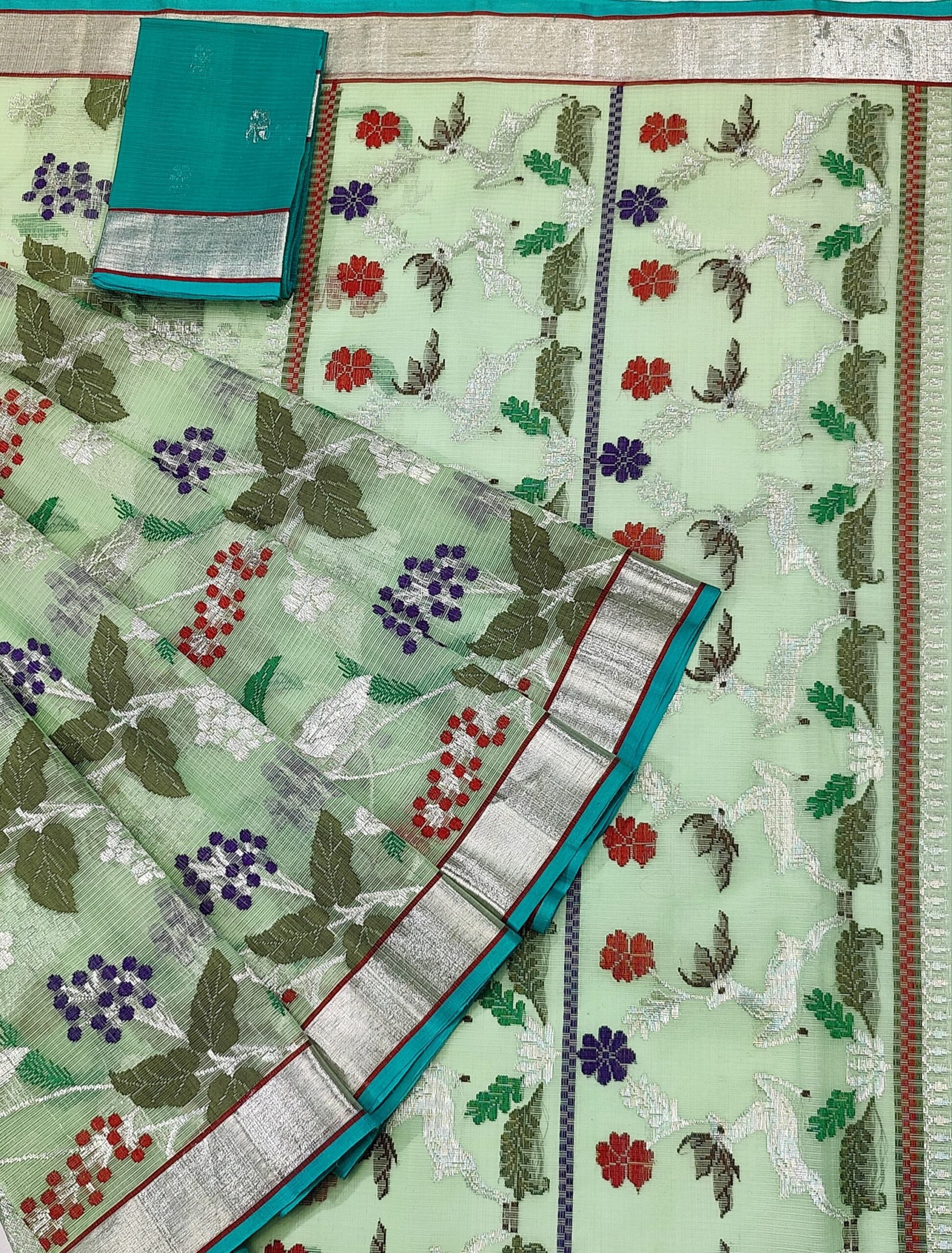 PURE ALL OVER JAAL ZARIKOTA HANDLOOM SAREE WITH BLOUSE_J377