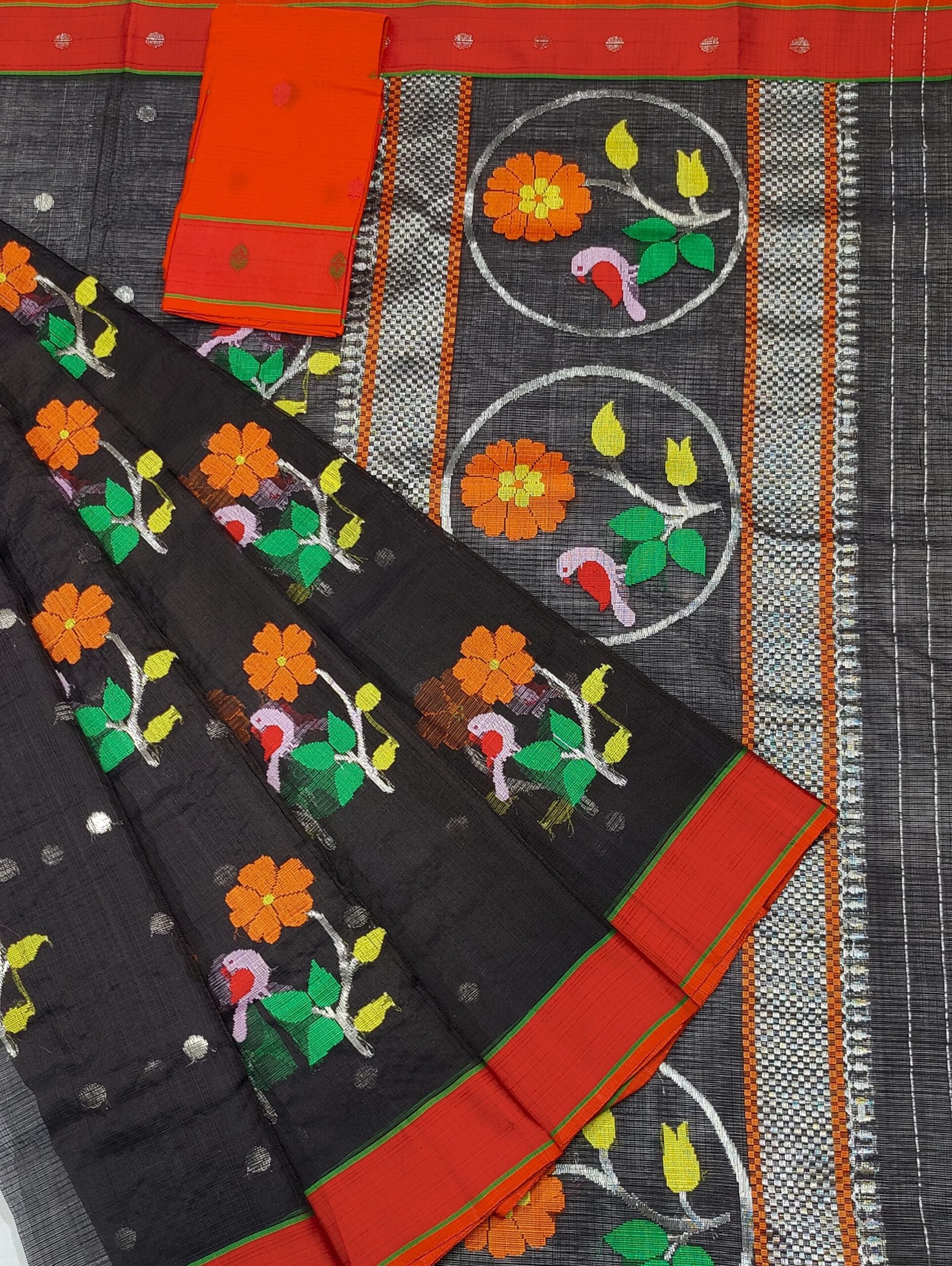 PURE ZARIKOTA HANDLOOM BUTA SAREE WITH BLOUSE B927