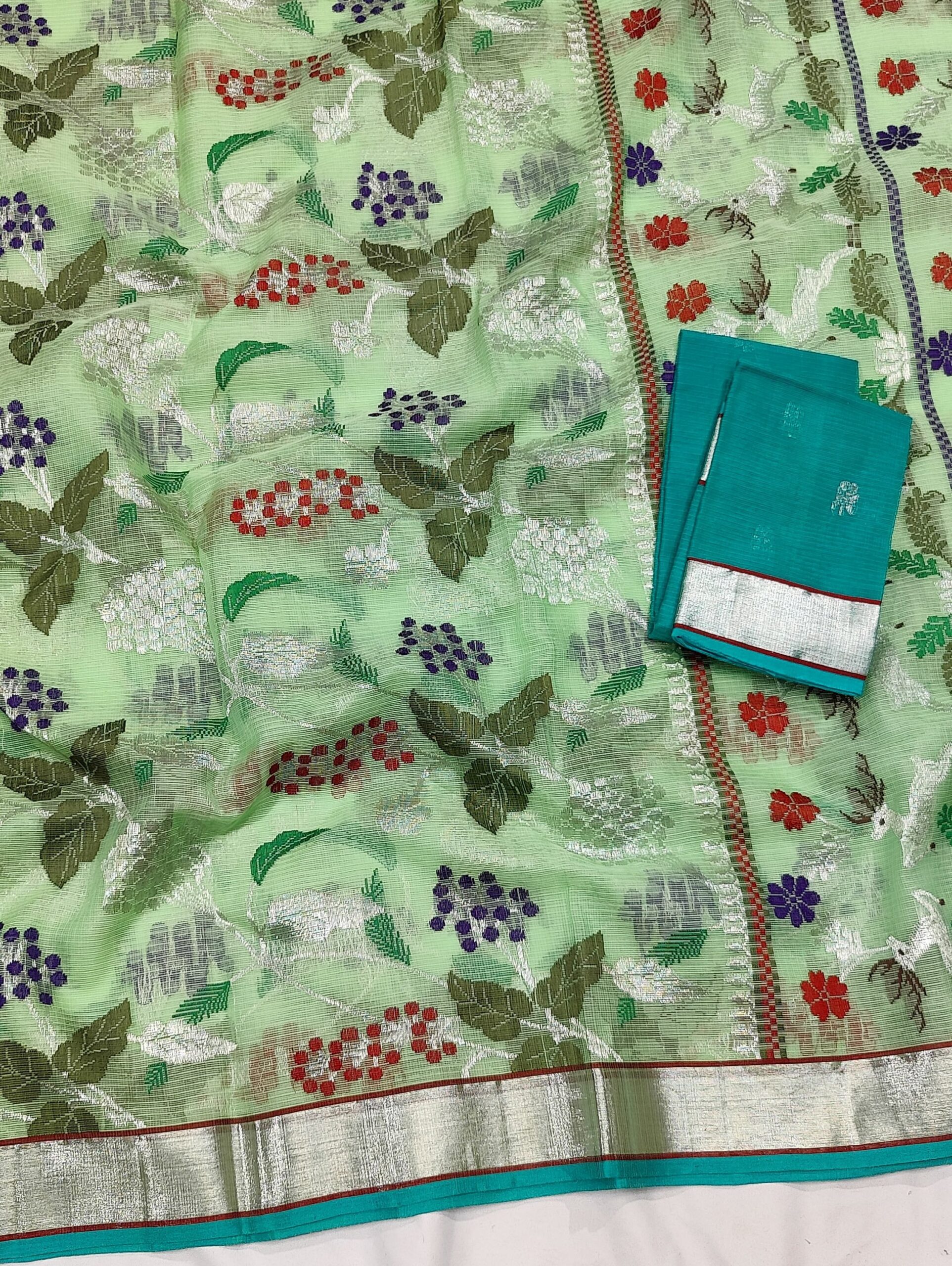 PURE ALL OVER JAAL ZARIKOTA HANDLOOM SAREE WITH BLOUSE_J377 - Image 2