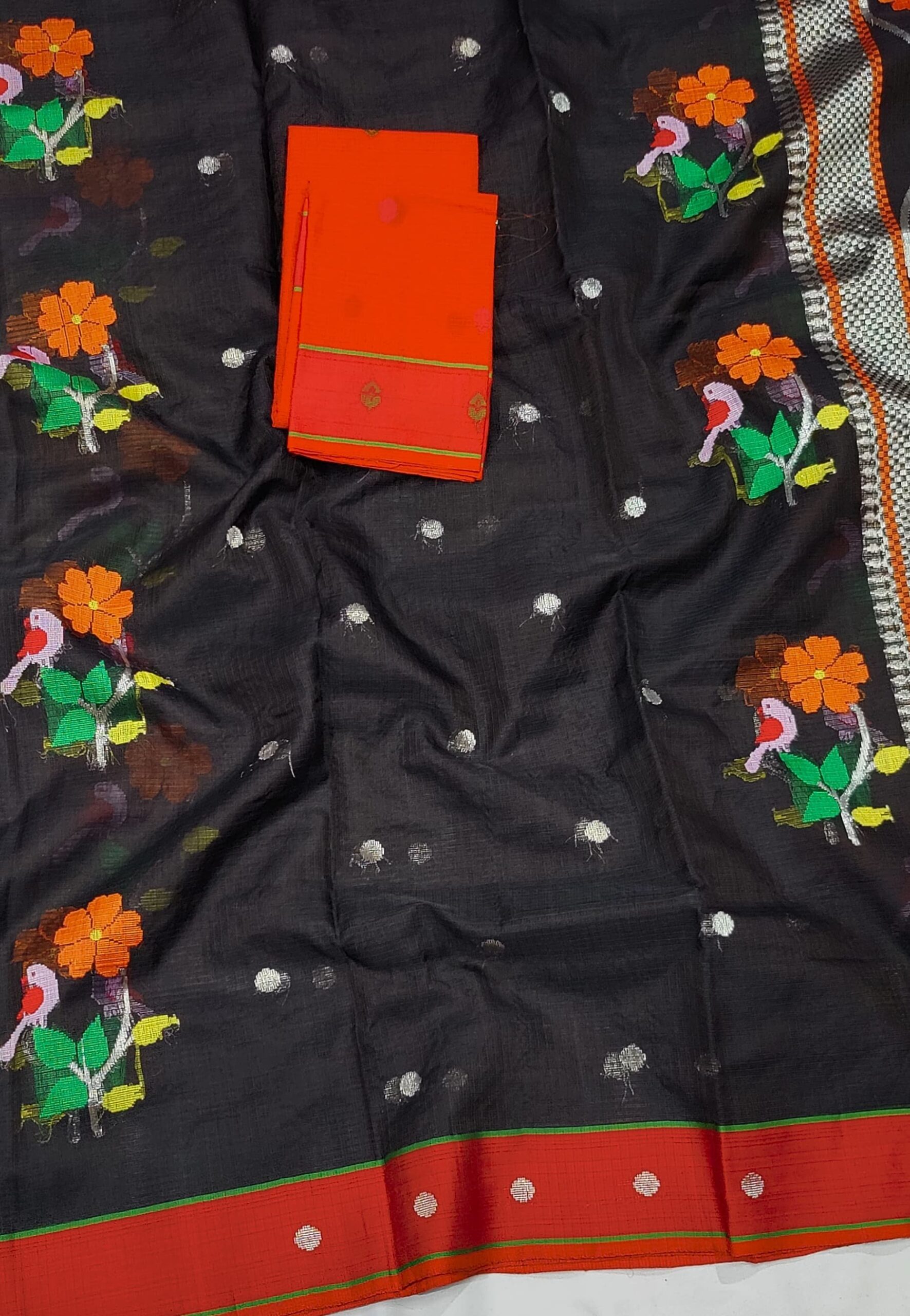 PURE ZARIKOTA HANDLOOM BUTA SAREE WITH BLOUSE B927 - Image 2