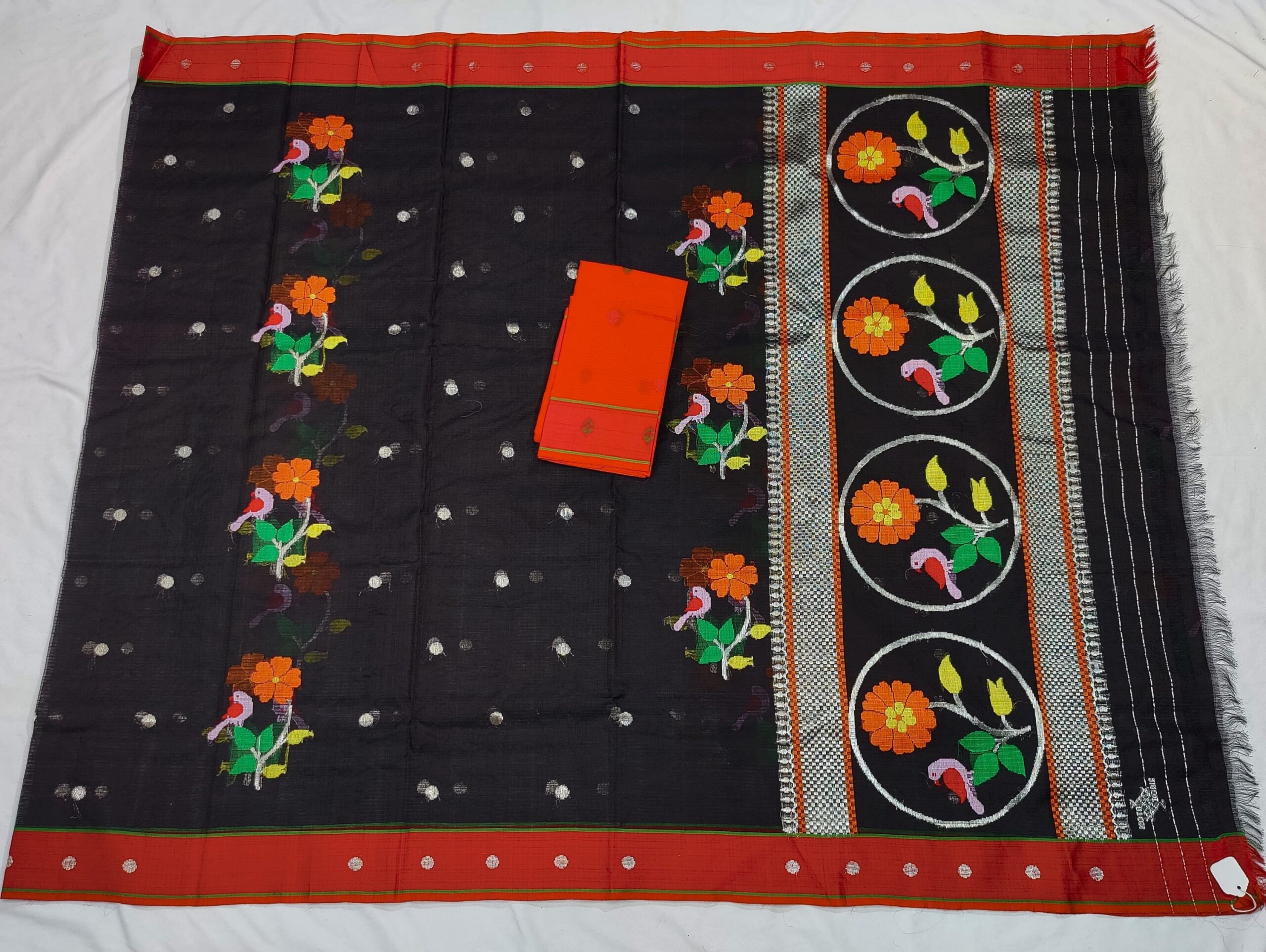 PURE ZARIKOTA HANDLOOM BUTA SAREE WITH BLOUSE B927 - Image 4