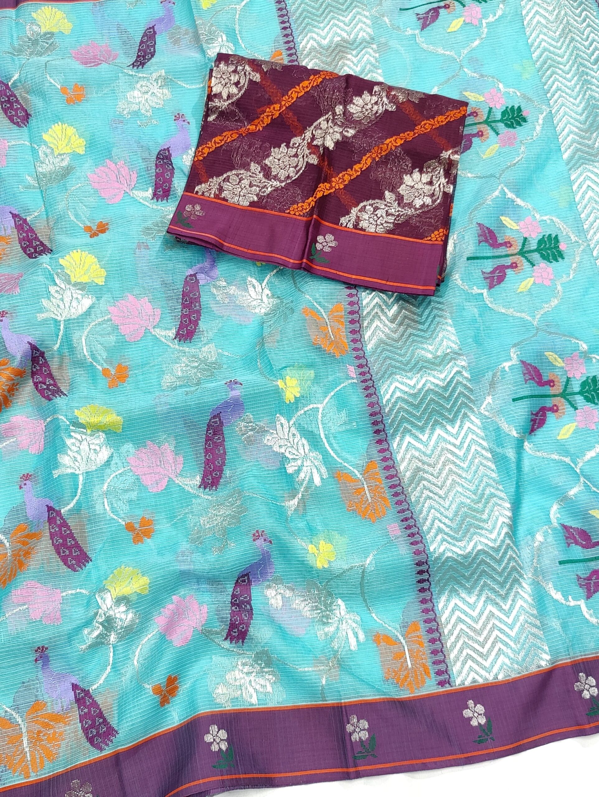 PURE ALL OVER JAAL ZARIKOTA HANDLOOM SAREE WITH BLOUSE_J385 - Image 2