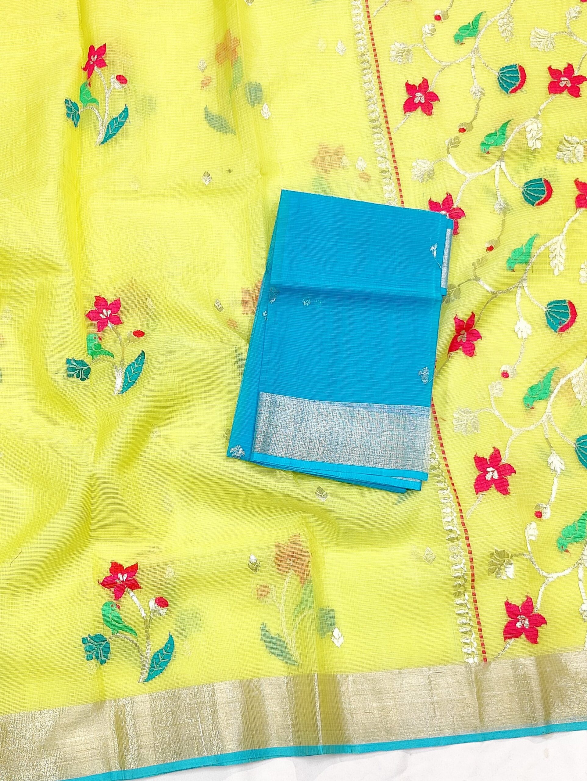 PURE ZARIKOTA HANDLOOM BUTA SAREE WITH BLOUSE B950 - Image 2