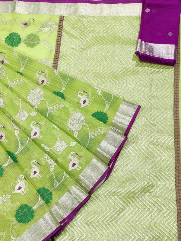 PURE ALL OVER JAAL ZARIKOTA HANDLOOM SAREE WITH BLOUSE_J389