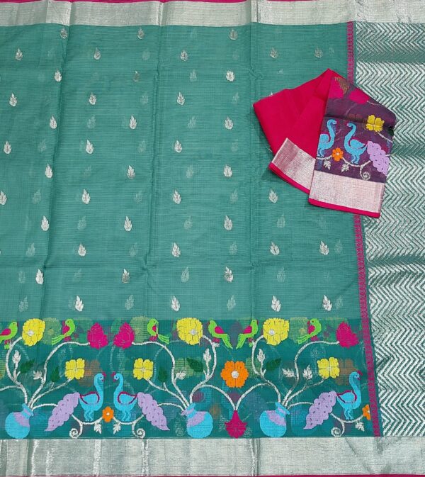 PURE SKIRT DESIGN ZARIKOTA HANDLOOM SAREE S-173 - Image 3