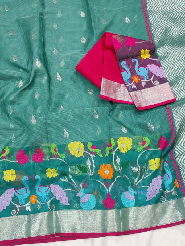 PURE SKIRT DESIGN ZARIKOTA HANDLOOM SAREE S-173 - Image 2