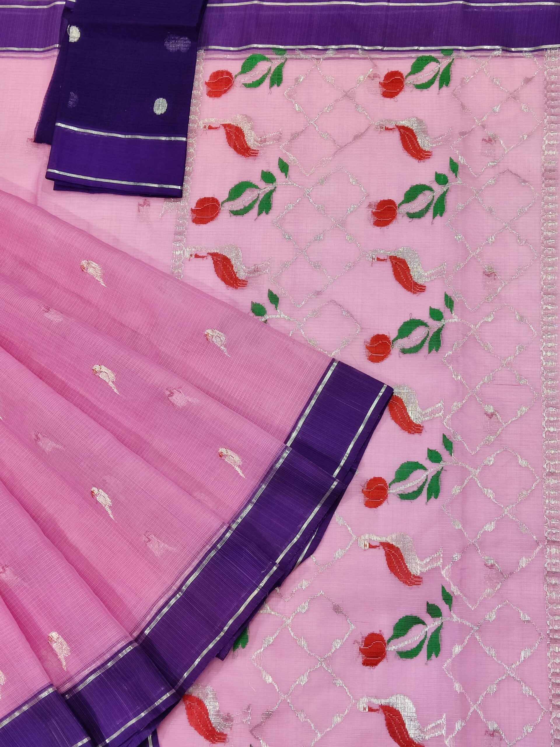 PURE ZARIKOTA HANDLOOM BUTA SAREE WITH BLOUSE B981