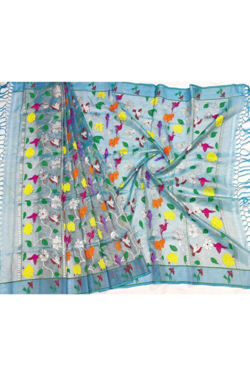 PURE GOLD TISSUE ALL OVER JAAL ZARIKOTA HANDLOOM DUPATTA D-117