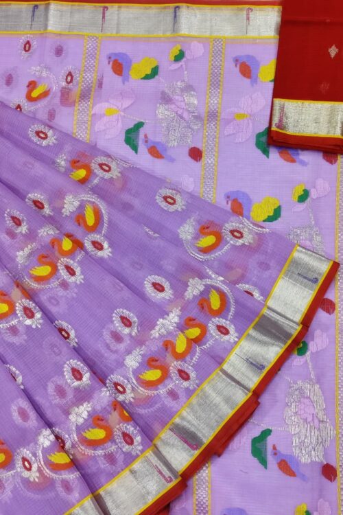 PURE ALL OVER JAAL ZARIKOTA HANDLOOM SAREE WITH BLOUSE_J391