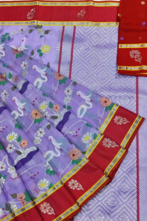 PURE ALL OVER JAAL ZARIKOTA HANDLOOM SAREE WITH BLOUSE_J396
