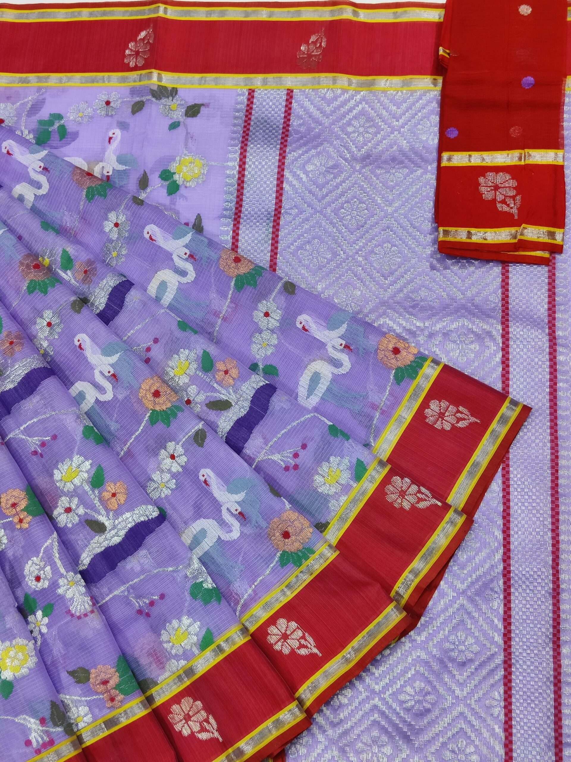 PURE ALL OVER JAAL ZARIKOTA HANDLOOM SAREE WITH BLOUSE_J396