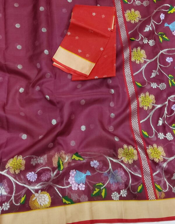 PURE SKIRT DESIGN ZARIKOTA HANDLOOM SAREE S-174 - Image 2