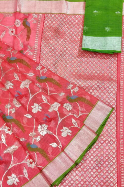 PURE ALL OVER JAAL ZARIKOTA HANDLOOM SAREE WITH BLOUSE_J398