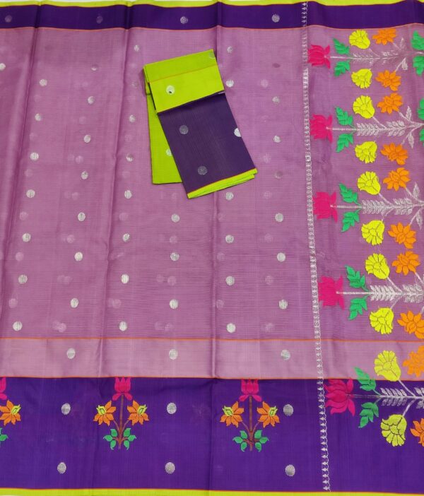 PURE ZARIKOTA HANDLOOM BUTA SAREE WITH BLOUSE B1107 - Image 3
