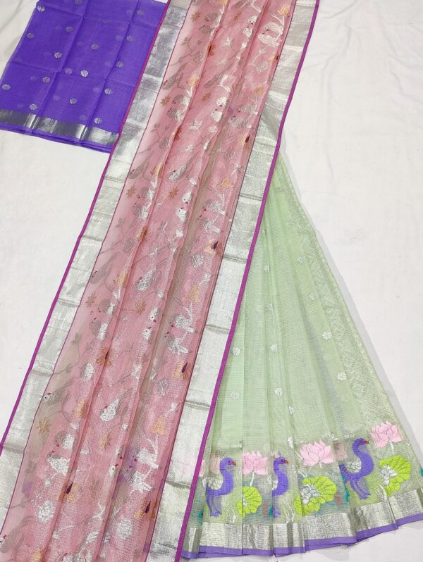 PURE ZARIKOTA HANDLOOM LEHANGA MATERIAL SET - L101