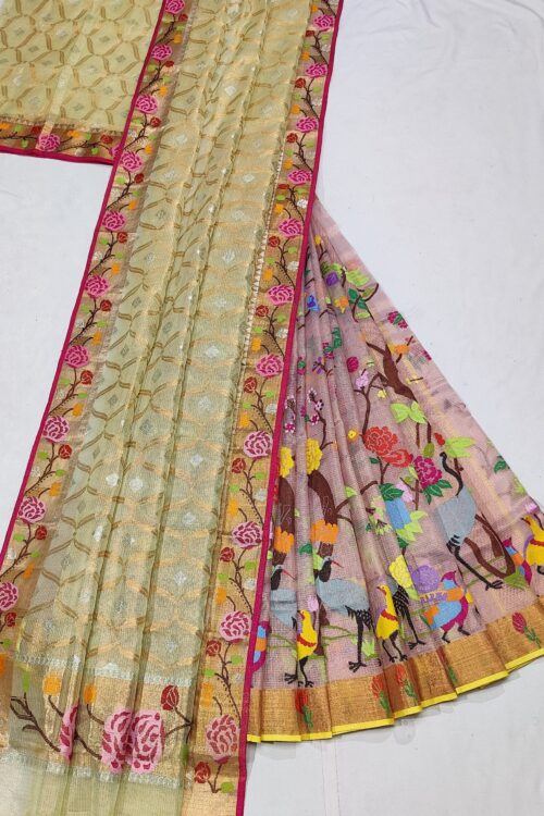 PURE ZARIKOTA HANDLOOM LEHANGA MATERIAL SET – L102