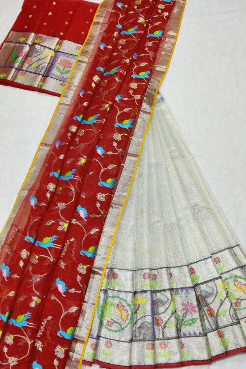 PURE ZARIKOTA HANDLOOM LEHANGA MATERIAL SET – L107