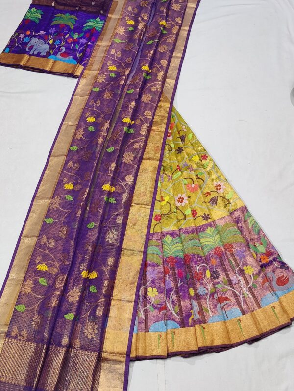 PURE ZARIKOTA HANDLOOM LEHANGA MATERIAL SET - L110