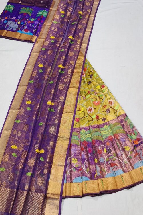 PURE ZARIKOTA HANDLOOM LEHANGA MATERIAL SET – L110