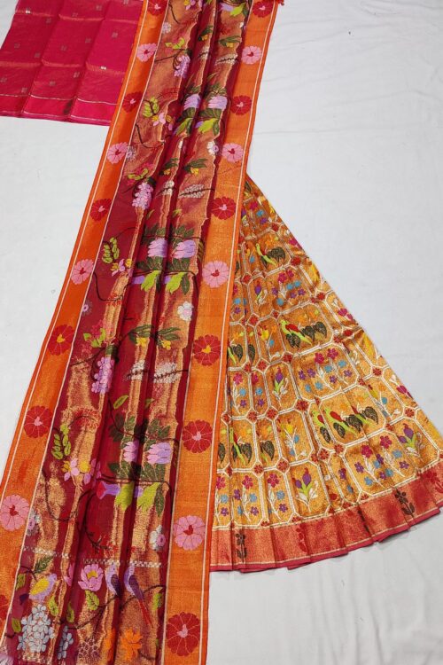 PURE ZARIKOTA HANDLOOM LEHANGA MATERIAL SET – L111