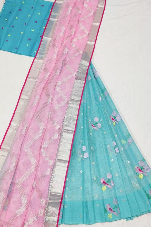 PURE ZARIKOTA HANDLOOM LEHANGA MATERIAL SET – L113