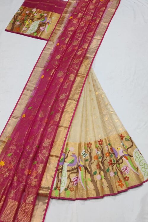 PURE ZARIKOTA HANDLOOM LEHANGA MATERIAL SET – L116