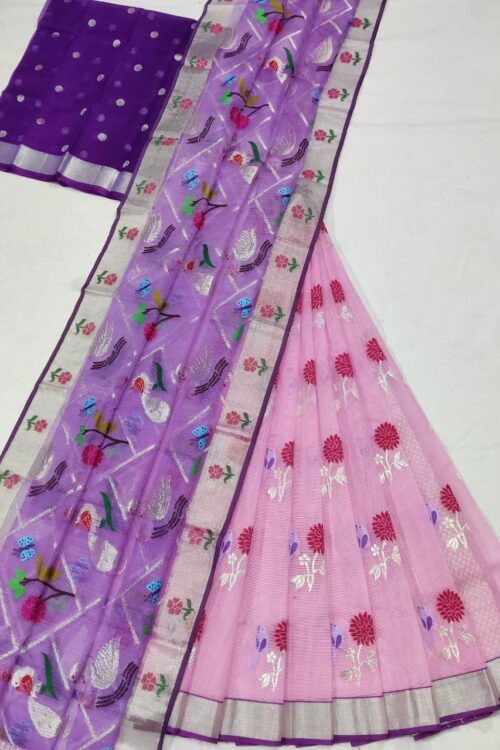 PURE ZARIKOTA HANDLOOM LEHANGA MATERIAL SET – L117