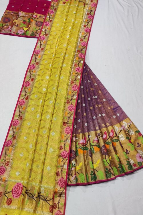 PURE ZARIKOTA HANDLOOM LEHANGA MATERIAL SET – L120