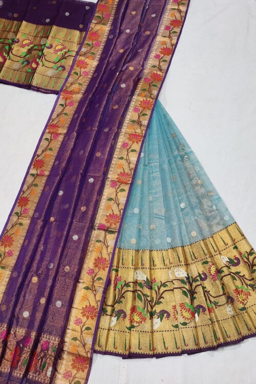 PURE ZARIKOTA HANDLOOM LEHANGA MATERIAL SET – L121
