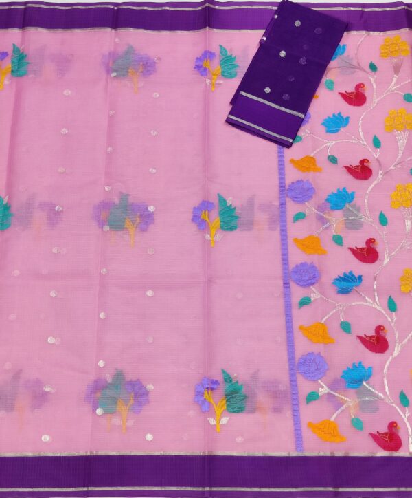 PURE ZARIKOTA HANDLOOM BUTA SAREE WITH BLOUSE B1035 - Image 3