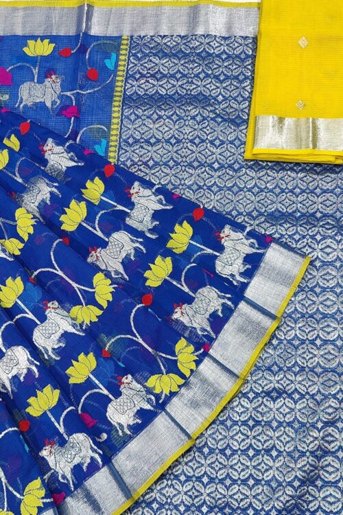 PURE ALL OVER JAAL ZARIKOTA HANDLOOM SAREE WITH BLOUSE_J410
