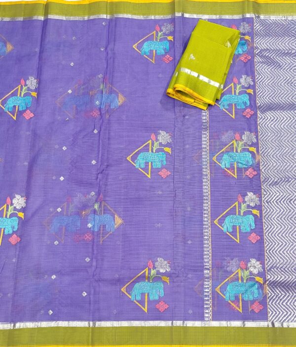 PURE ZARIKOTA HANDLOOM BUTA SAREE WITH BLOUSE B1050 - Image 3