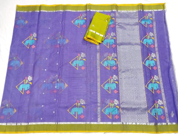 PURE ZARIKOTA HANDLOOM BUTA SAREE WITH BLOUSE B1050 - Image 4