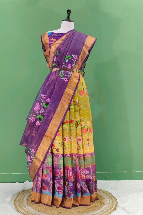 PURE ZARIKOTA HANDLOOM LEHANGA MATERIAL SET – L124