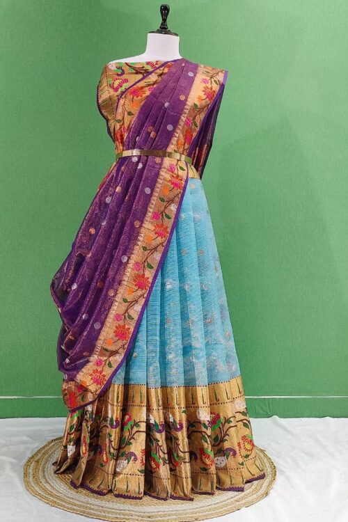 PURE ZARIKOTA HANDLOOM LEHANGA MATERIAL SET – L127