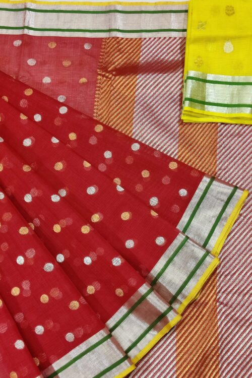 PURE ZARIKOTA HANDLOOM BUTA SAREE WITH BLOUSE B1054